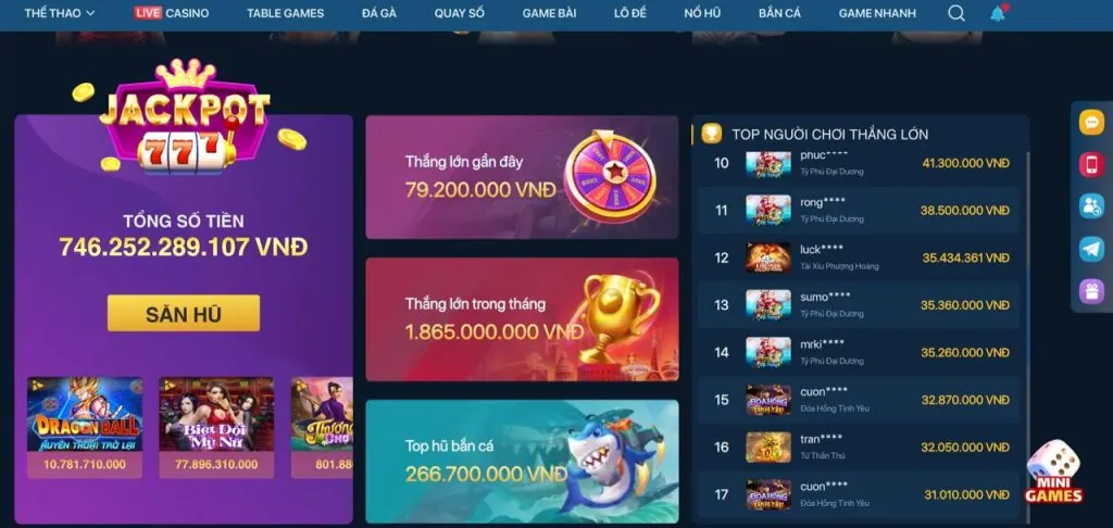 Thưởng nạp độc quyền cho VIP